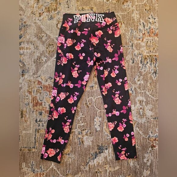 PINK Victoria's Secret Pants - PINK  floral leggins sz M, excellent condition,  26" inseam